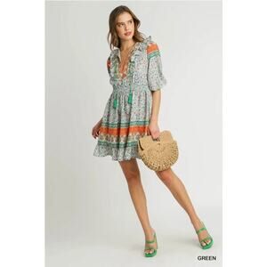Umgee Green Vacation Dress